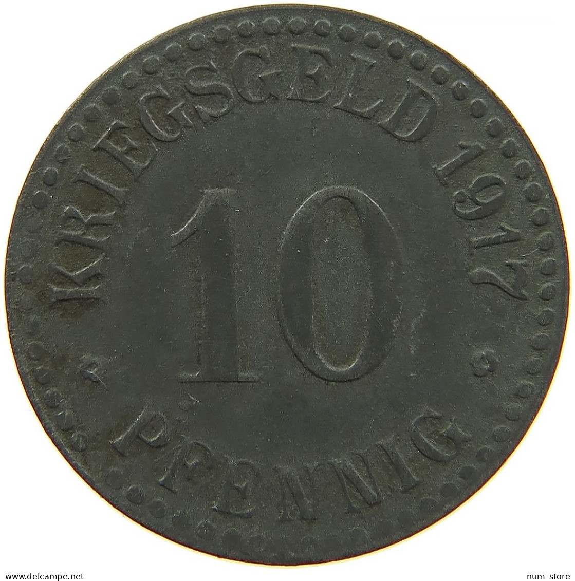 GERMANY NOTGELD 10 PFENNIG 1917 CASSEL #s088 0159 - Noodgeld