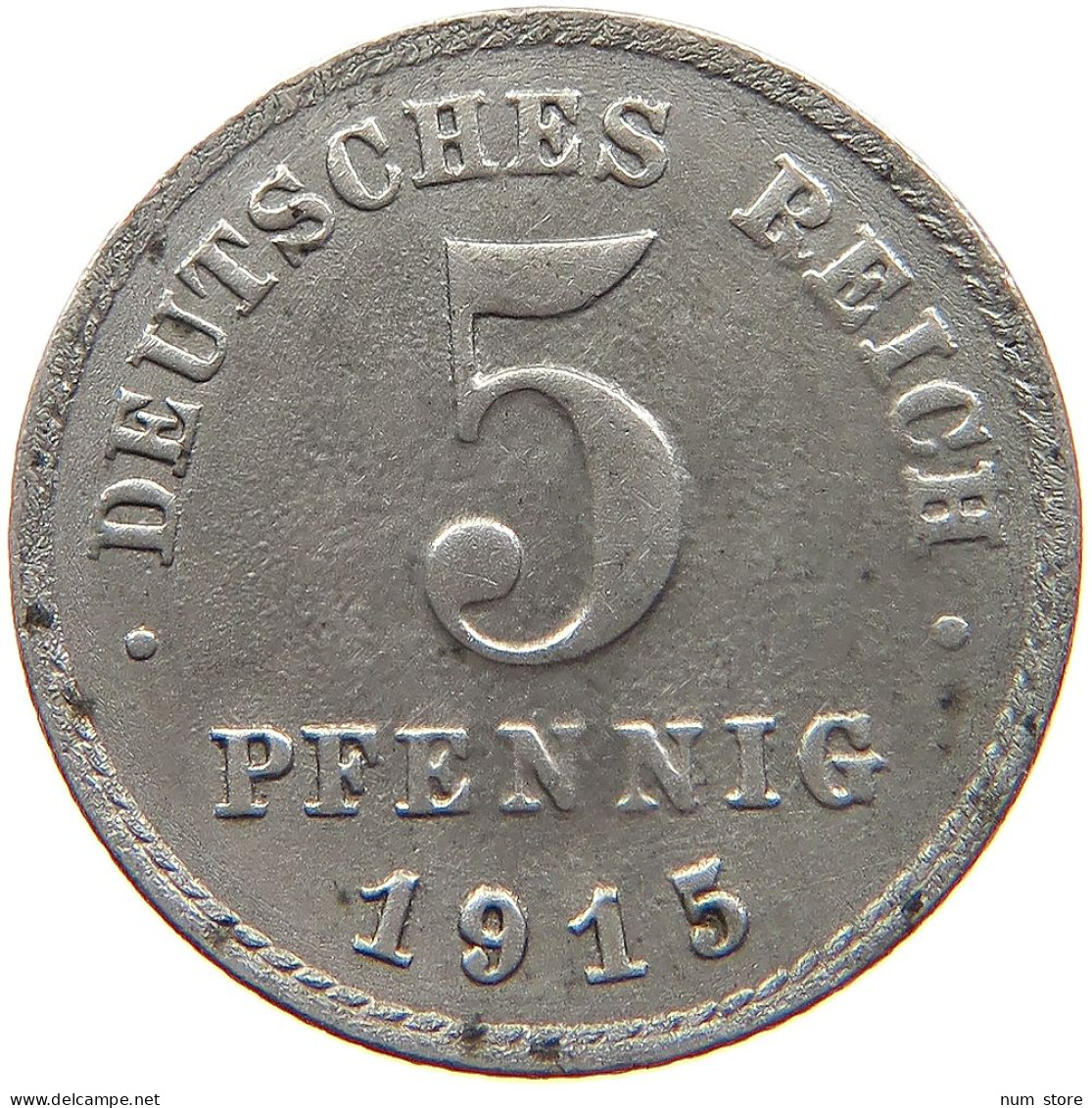 GERMANY EMPIRE 5 PFENNIG 1915 A #s081 0161 - 5 Pfennig