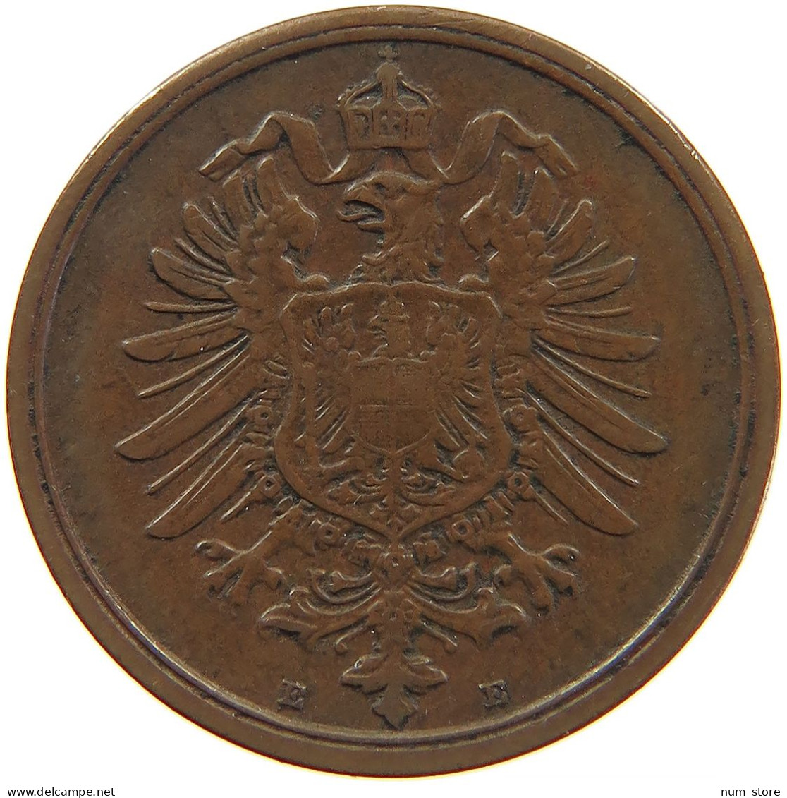 GERMANY EMPIRE 2 PFENNIG 1875 E #s083 0353 - 2 Pfennig