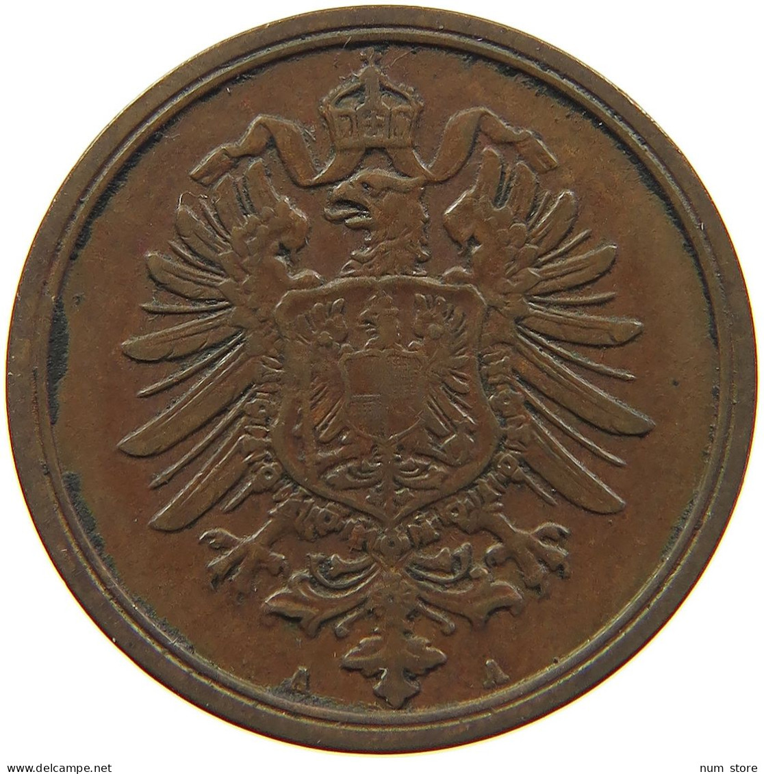 GERMANY EMPIRE 2 PFENNIG 1875 A #s083 0601 - 2 Pfennig