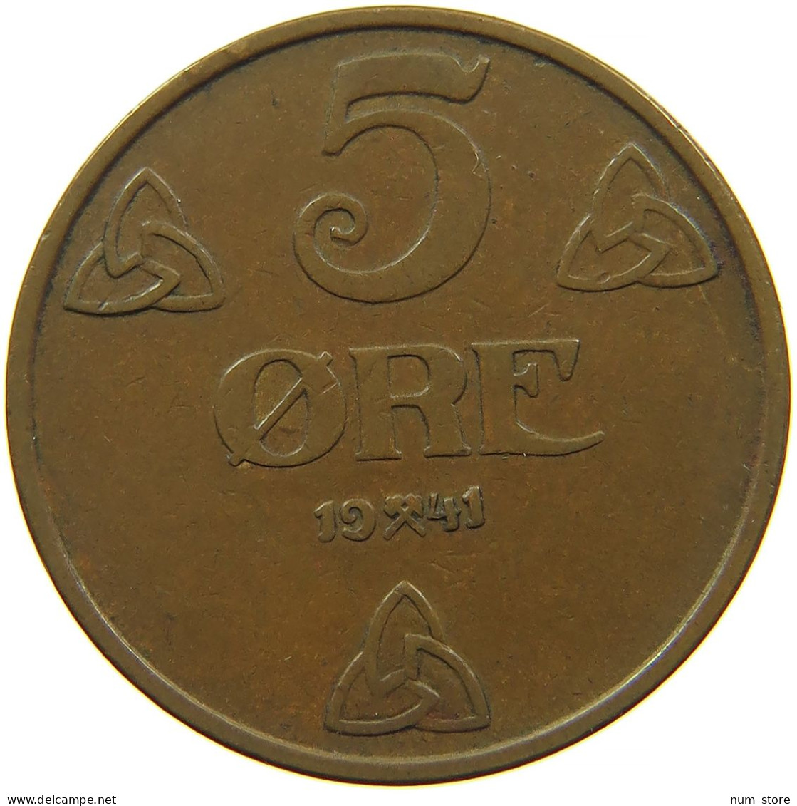 NORWAY 5 ÖRE 1941 #s085 0289 - Norvegia