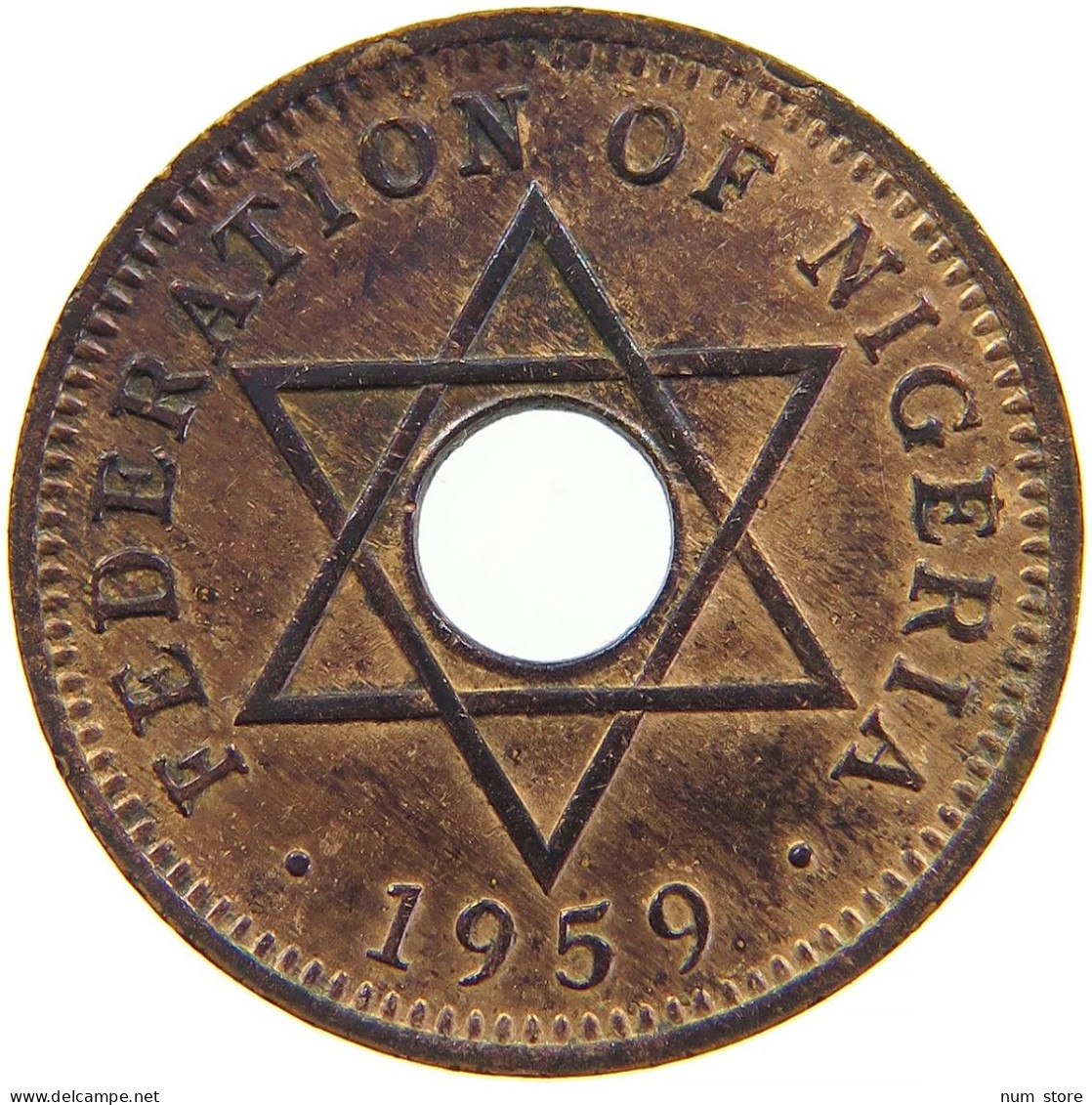 NIGERIA 1/2 PENNY 1959 #s083 0153 - Nigeria