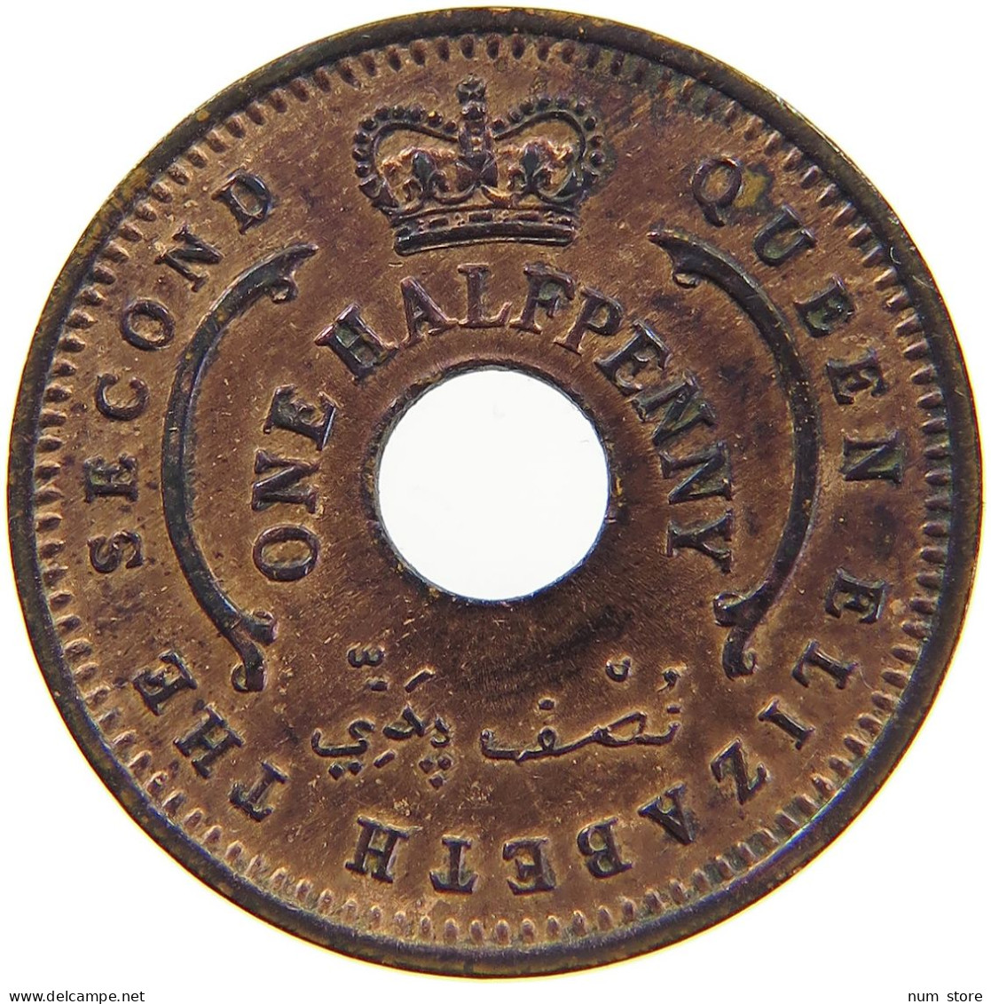 NIGERIA 1/2 PENNY 1959 #s083 0153 - Nigeria