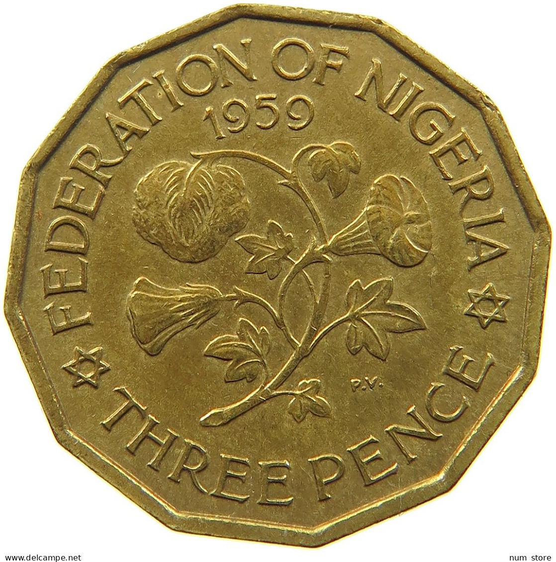 NIGERIA 3 PENCE 1959 #s088 0637 - Nigeria