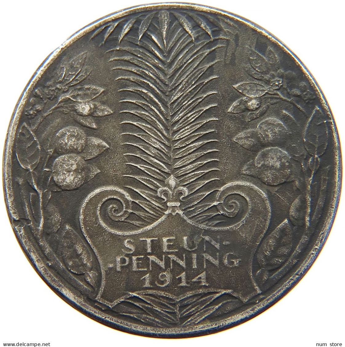 NETHERLANDS SILVER MEDAL 1914 Steunpenning #s085 0191 - Sin Clasificación