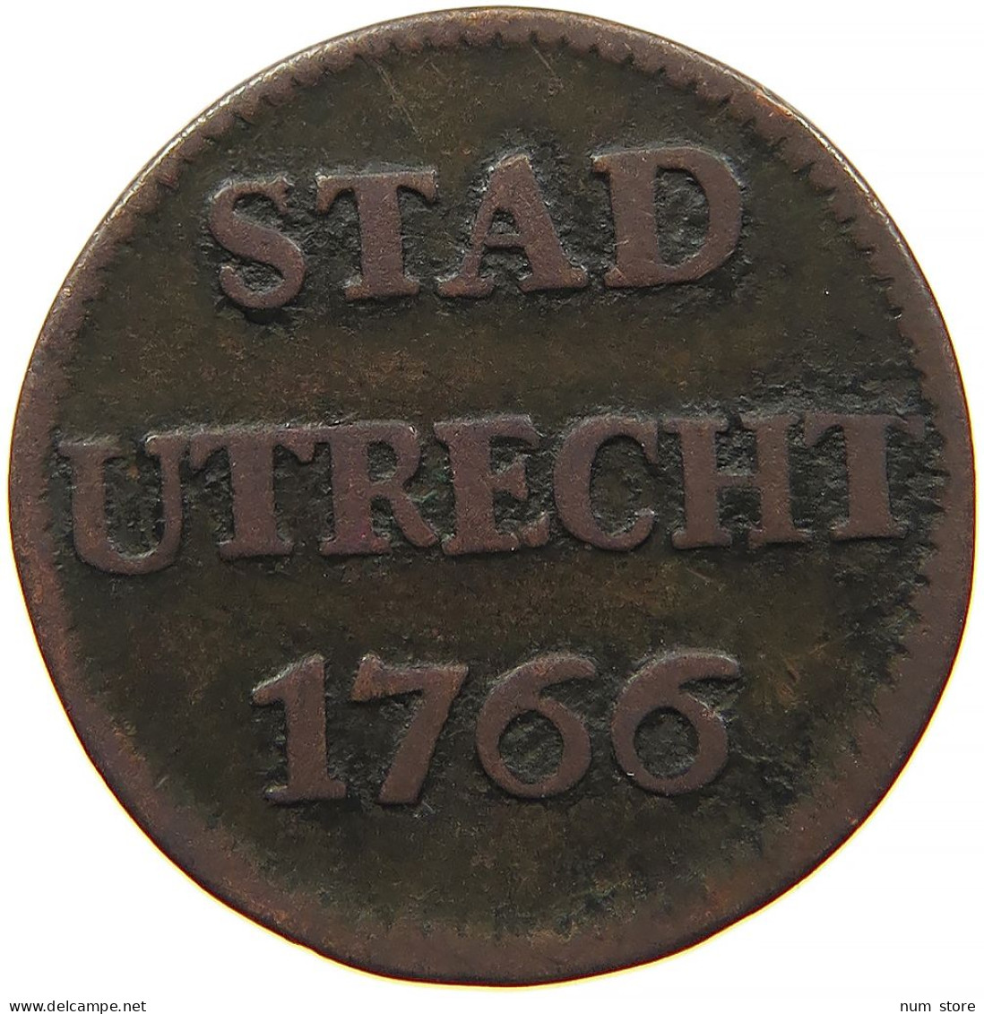 NETHERLANDS DUIT 1766 UTRECHT #s084 0423 - Monnaies Provinciales