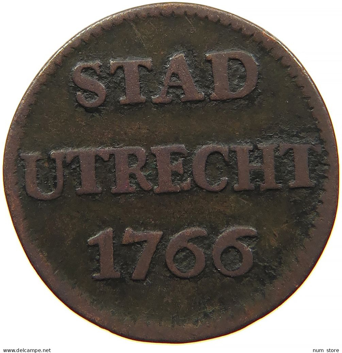 NETHERLANDS DUIT 1766 UTRECHT #s084 0423 - Monete Provinciali