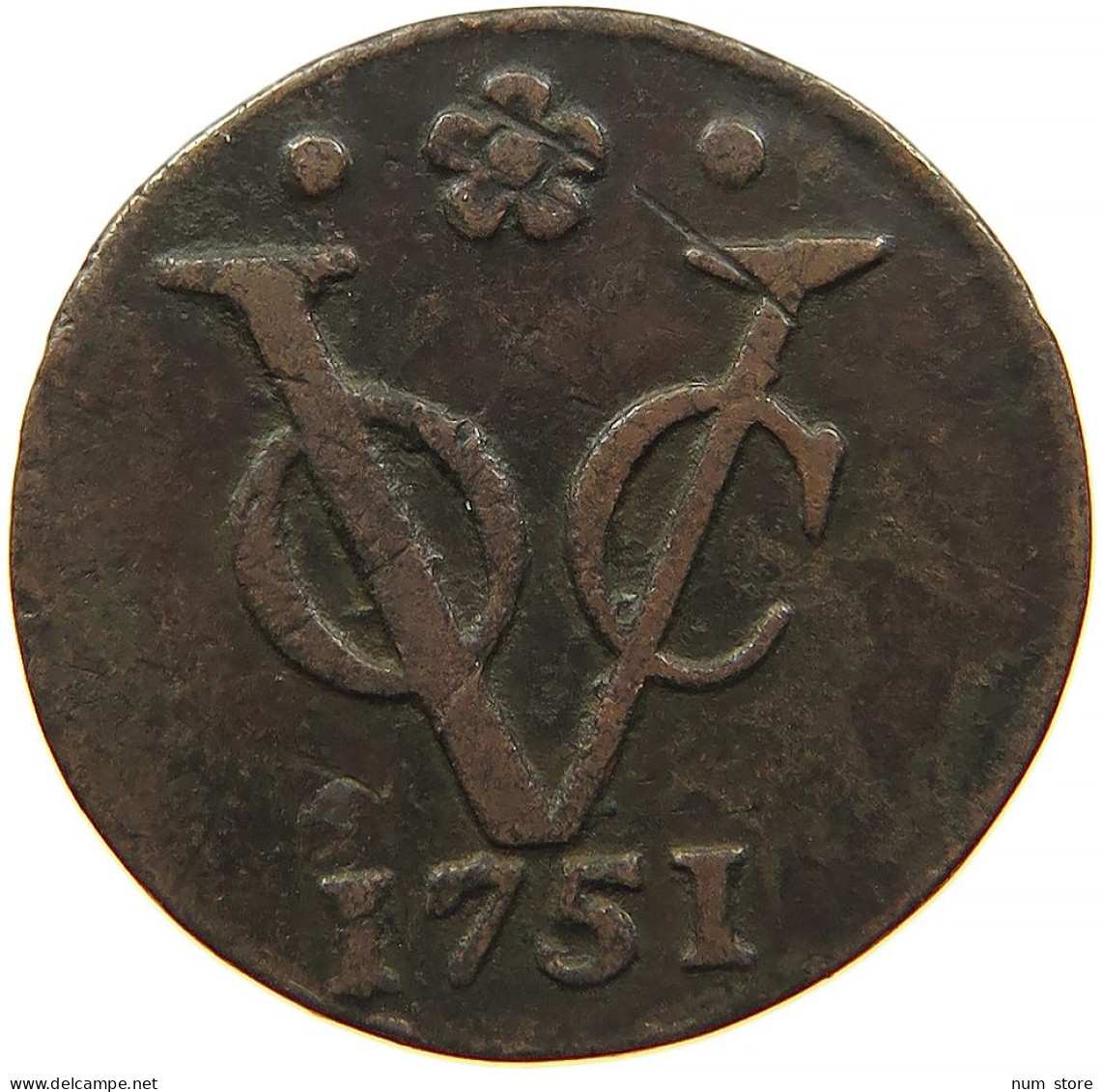 NETHERLANDS DUIT 1751 HOLLAND #s084 0427 - Provincial Coinage