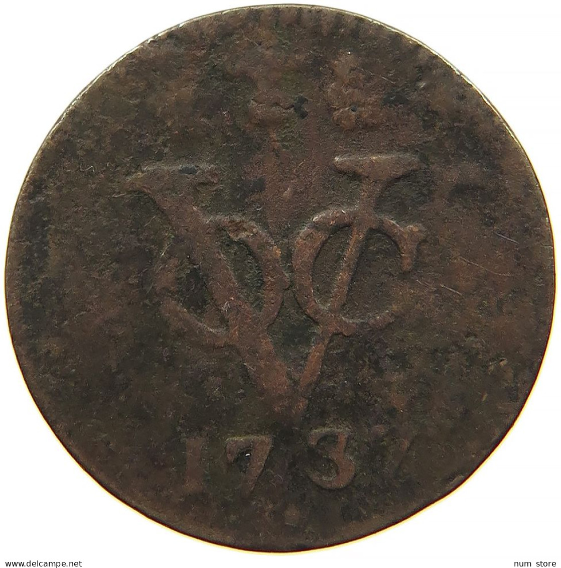 NETHERLANDS DUIT 1737 WEST FRIESLAND #s084 0429 - Provincial Coinage