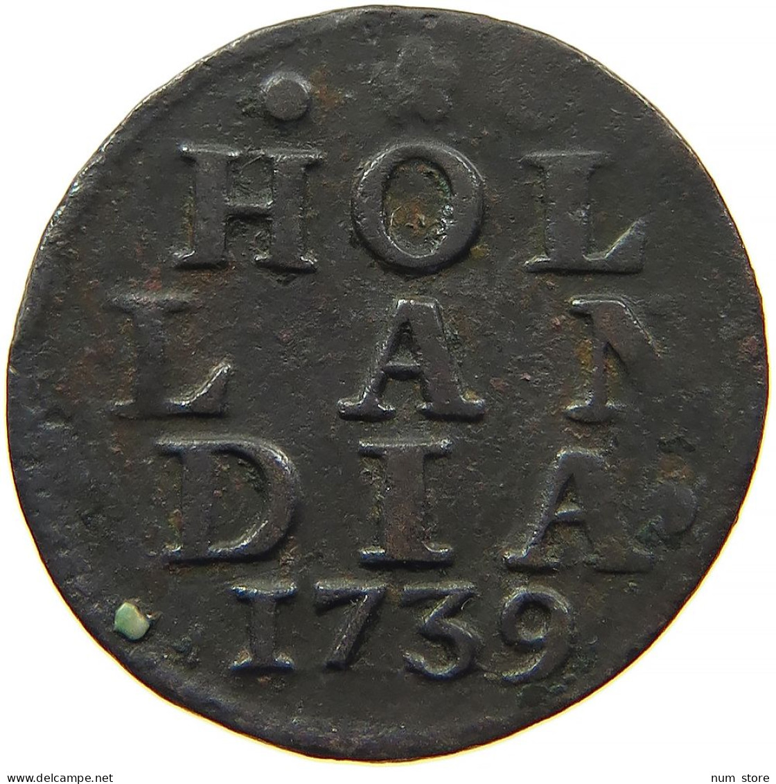 NETHERLANDS DUIT 1739 HOLLAND #s084 0425 - Monete Provinciali