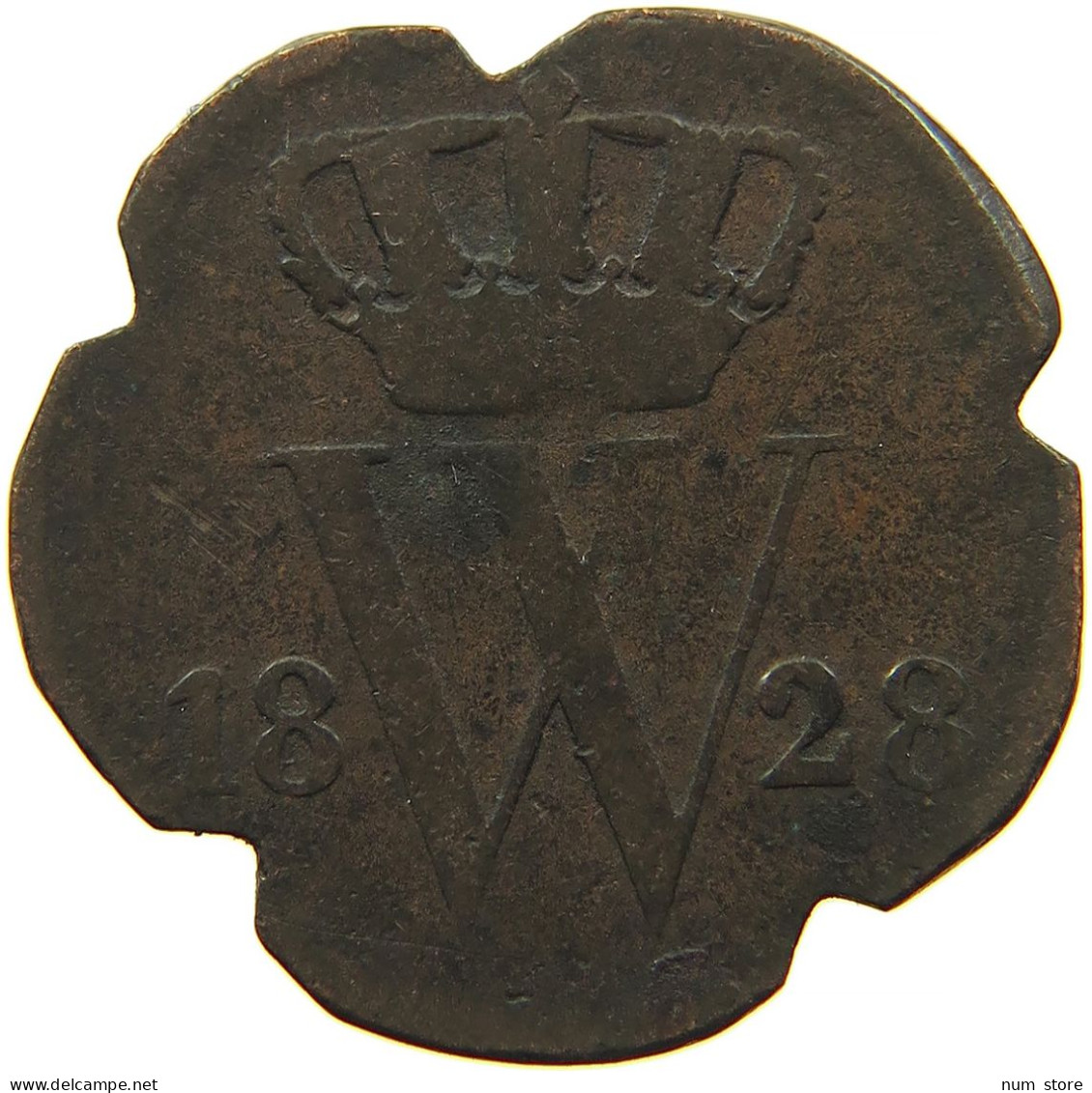 NETHERLANDS CENT 1828 TOLED #s084 0141 - 1815-1840 : Willem I