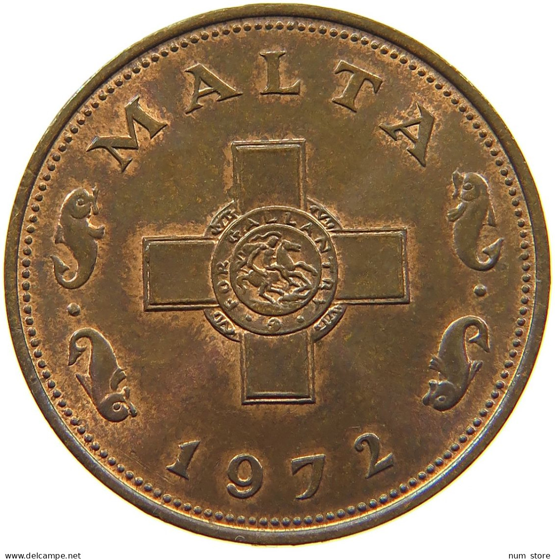 MALTA 1 CENT 1972 #s085 0335 - Malta