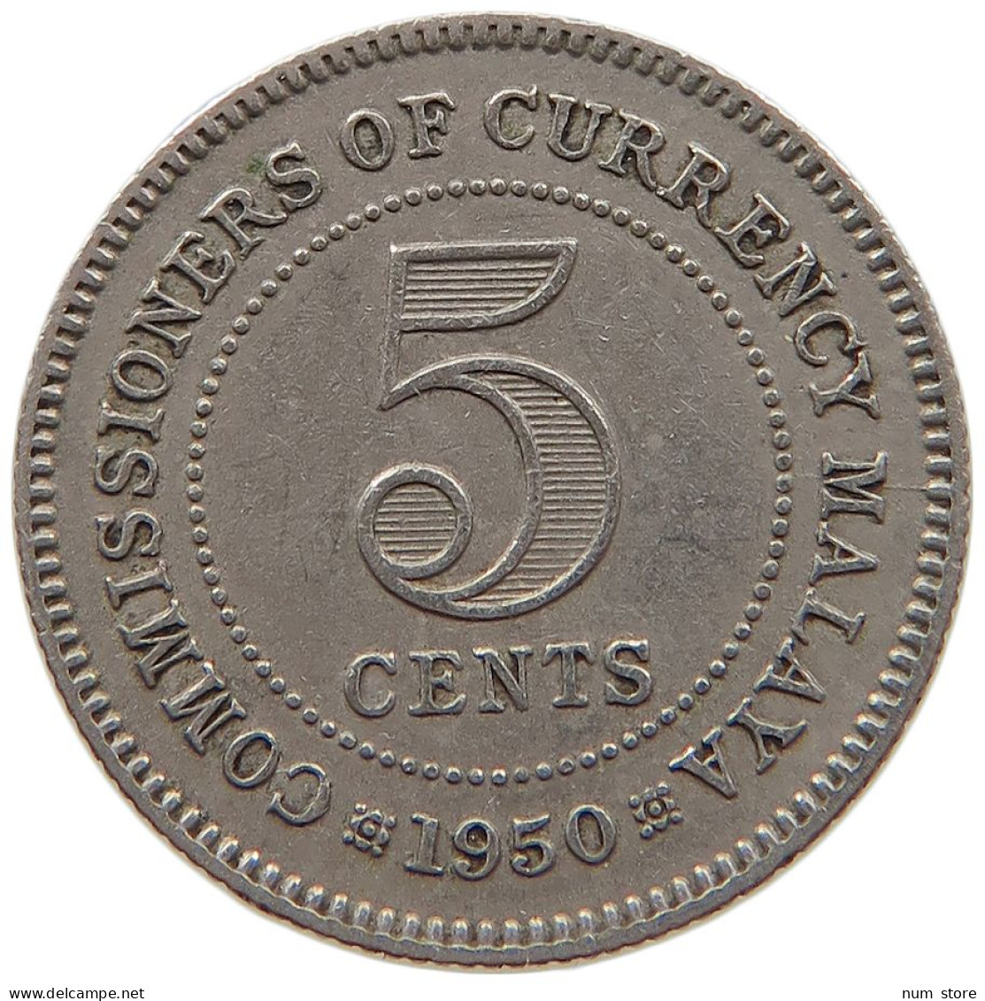 MALAYA 5 CENTS 1950 #s087 0003 - Malaysie