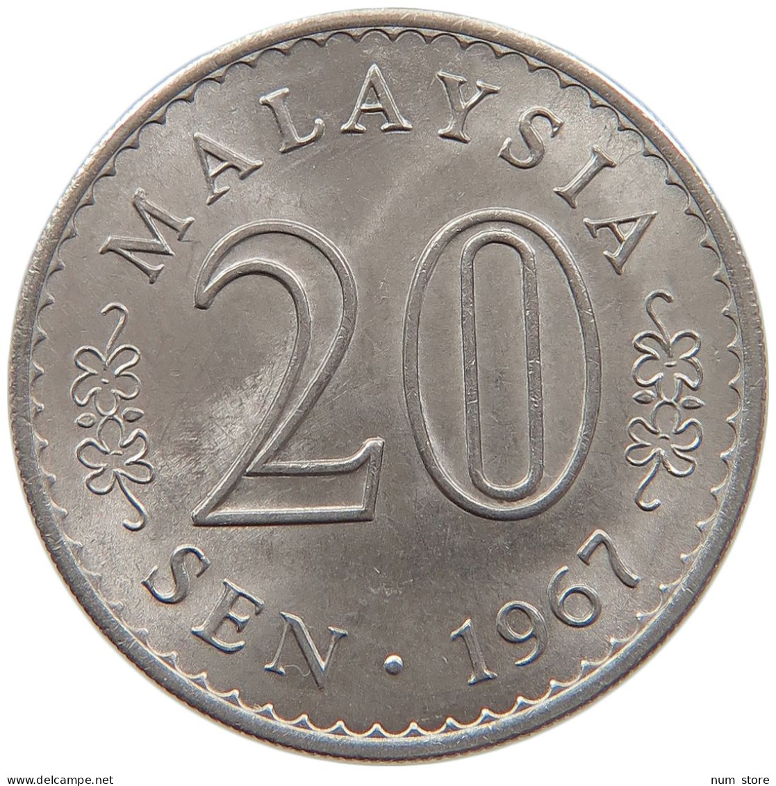 MALAYSIA 20 SEN 1967 #s087 0717 - Malaysie