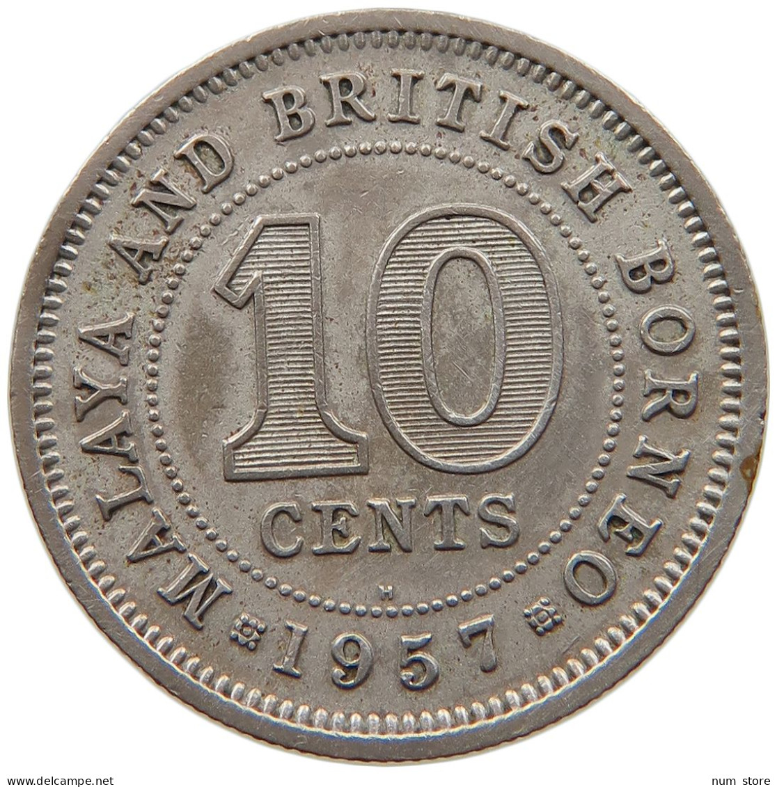 MALAYA 10 CENTS 1958 H #s087 0105 - Malesia