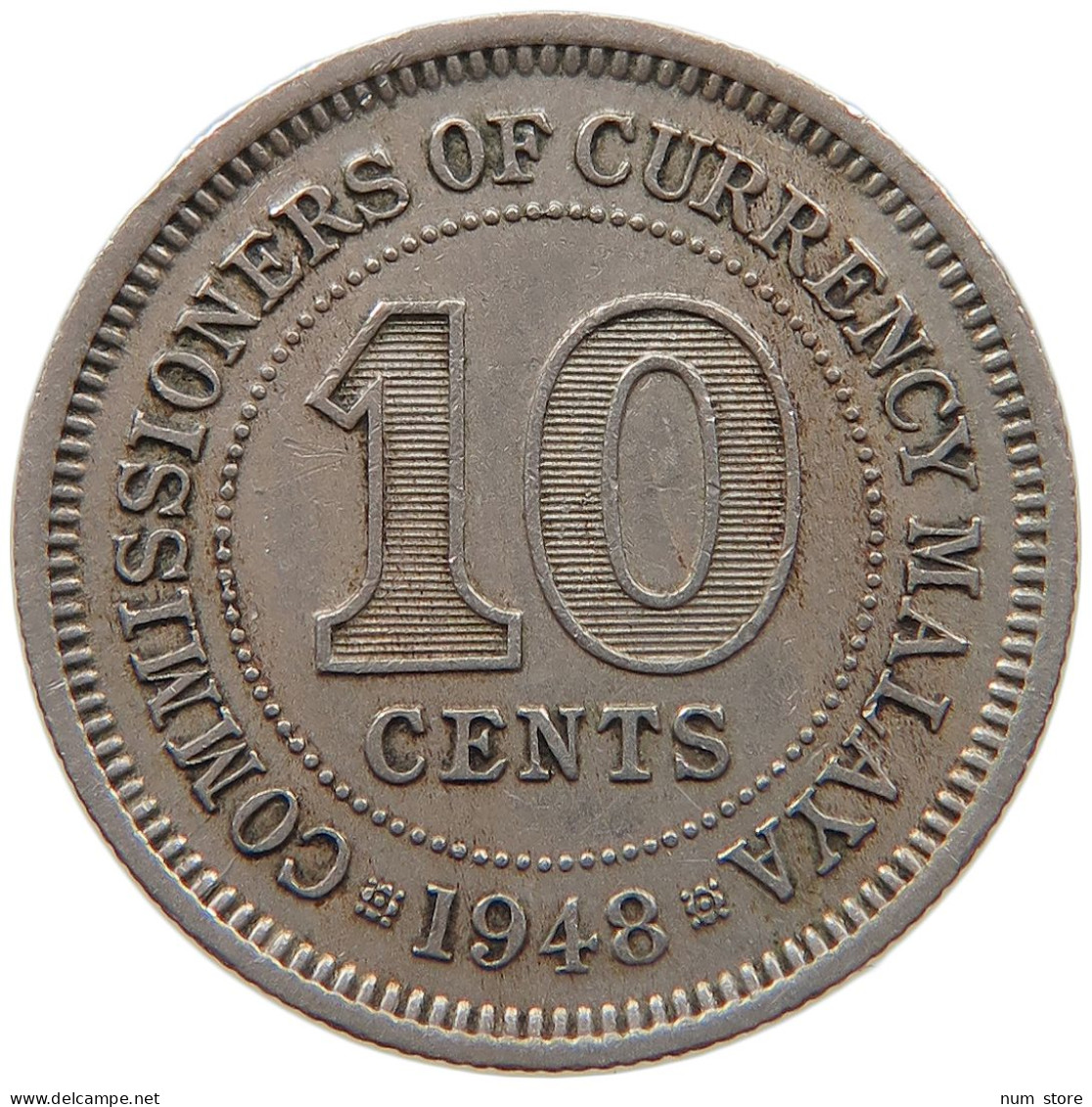 MALAYA 10 CENTS 1948 #s087 0103 - Malaysie