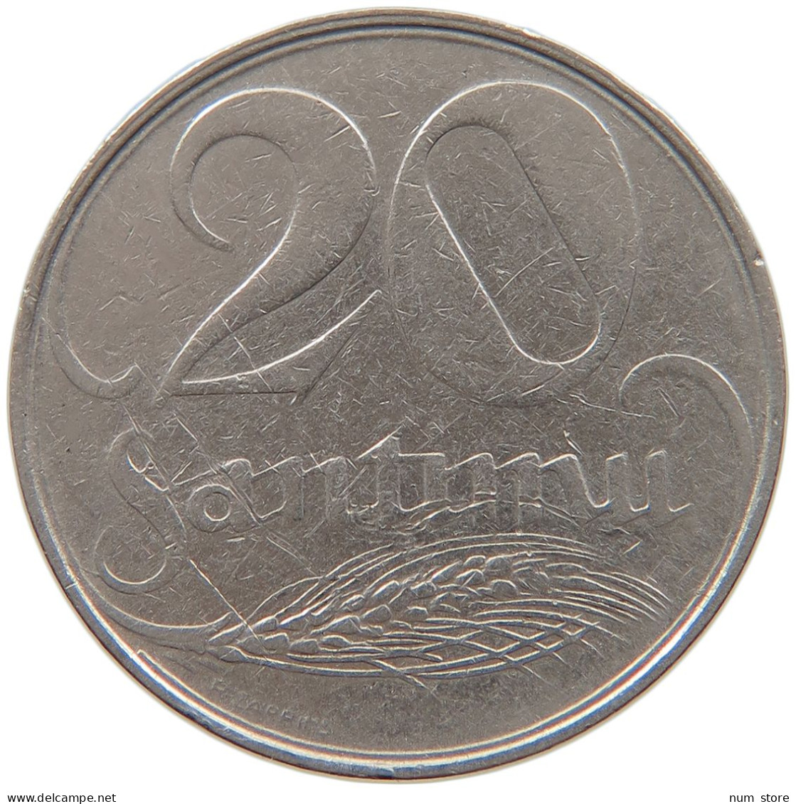 LATVIA 20 SANTIMU 1922 #s087 0363 - Latvia