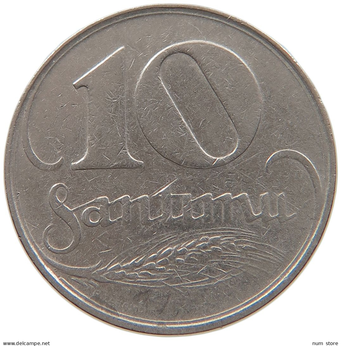 LATVIA 10 SANTIMU 1922 #s087 0141 - Latvia