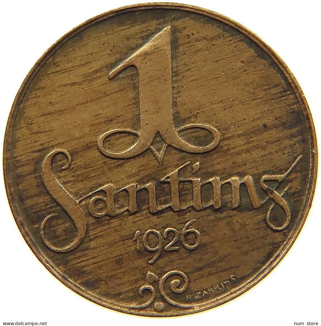 LATVIA 1 SANTIMS 1926 #s083 0809 - Lettland