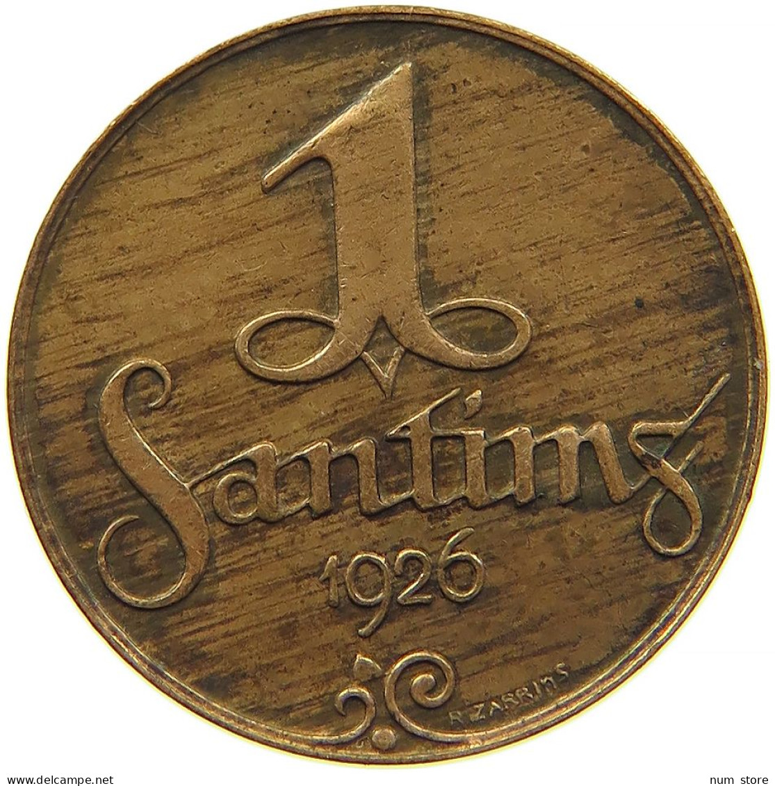 LATVIA 1 SANTIMS 1926 #s083 0809 - Lettonie