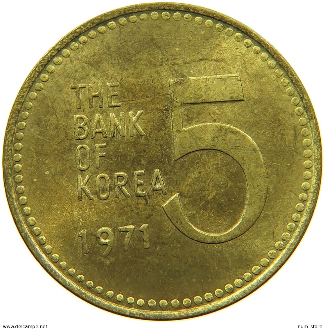 KOREA 5 WON 1971 #s088 0693 - Korea (Süd-)