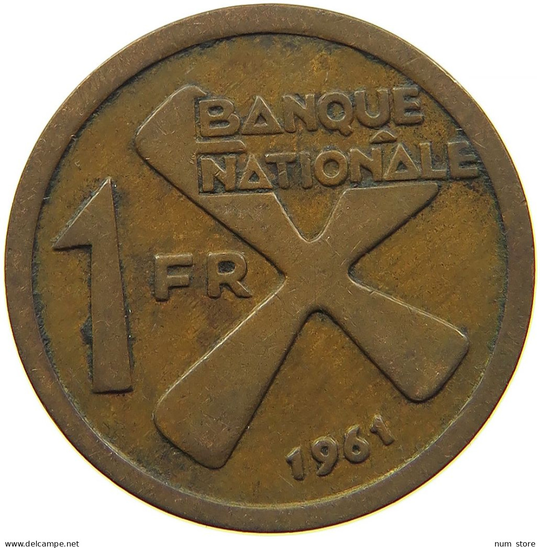 KATANGA 1 FRANC 1961 #s084 0451 - Katanga