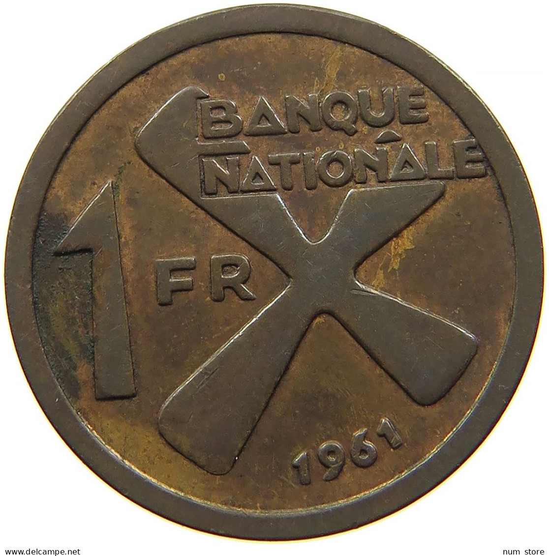 KATANGA 1 FRANC 1961 #s084 0449 - Katanga