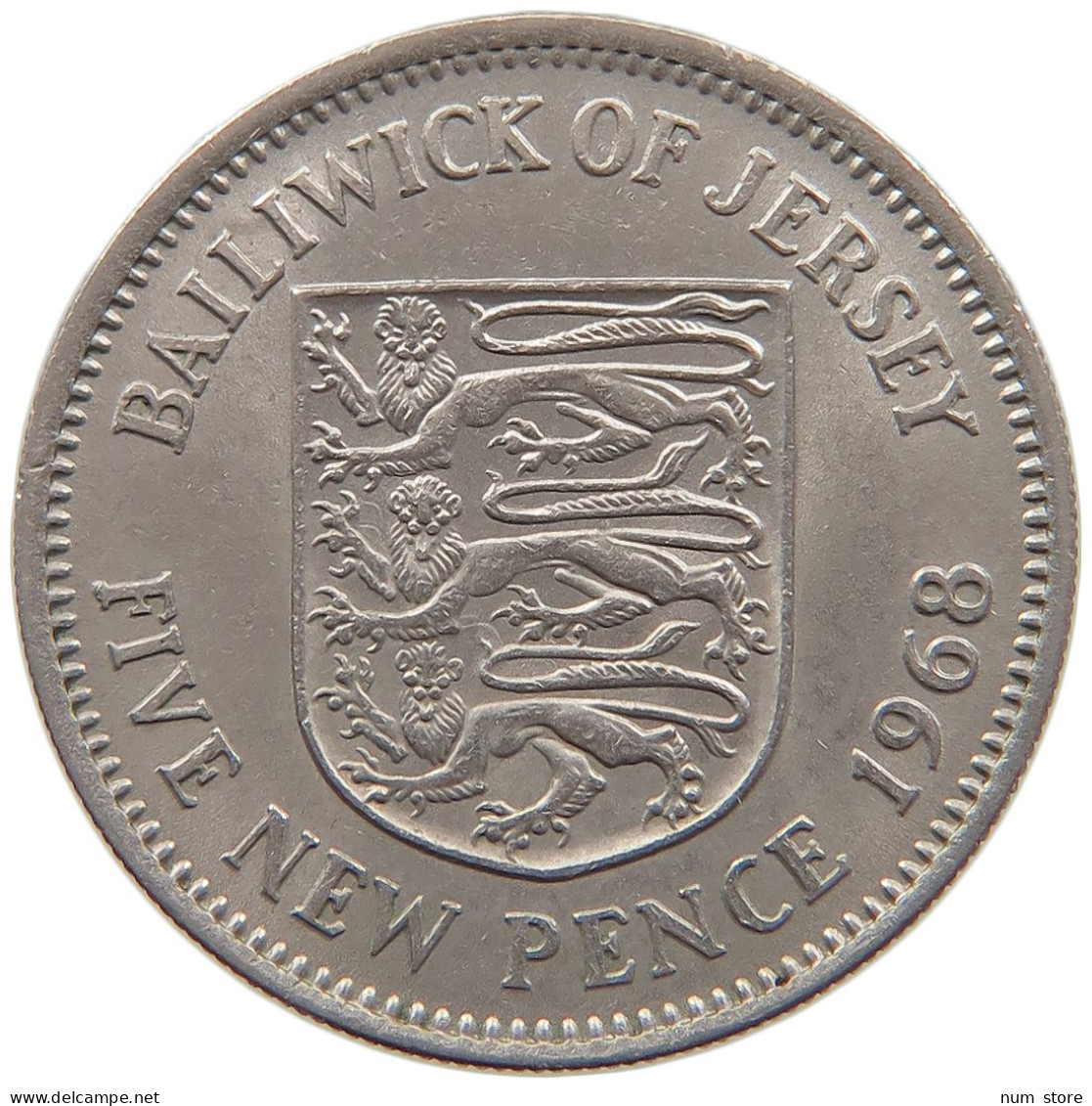 JERSEY 5 NEW PENCE 1968 #s087 0691 - Jersey
