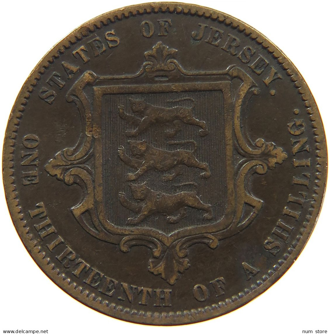 JERSEY 1/13 SHILLING 1866 #s085 0143 - Jersey