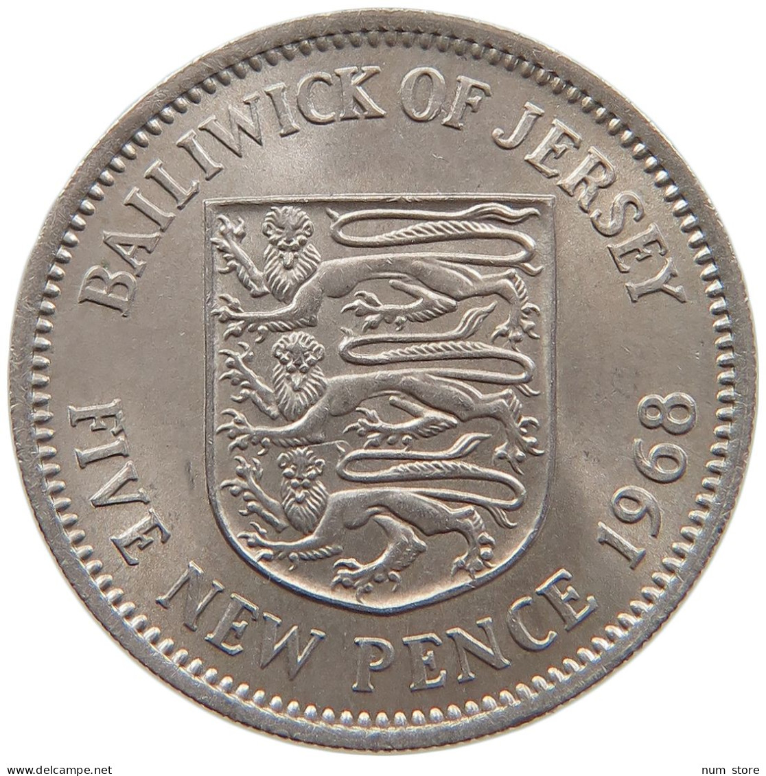 JERSEY 5 NEW PENCE 1968 #s087 0689 - Jersey