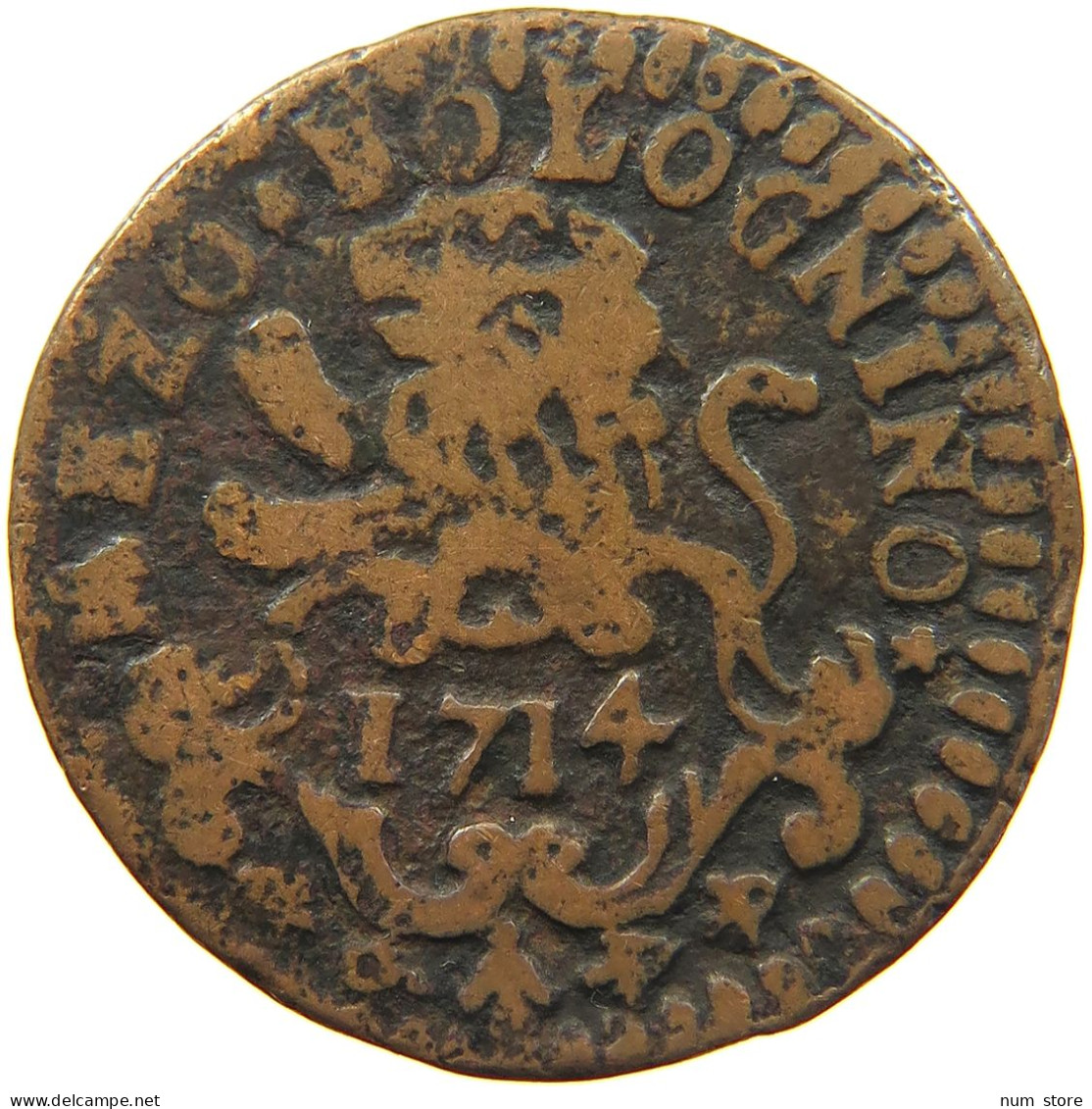 ITALY STATES MEZZO BOLOGNINO 1714 BOLOGNA #s081 0719 - Andere & Zonder Classificatie