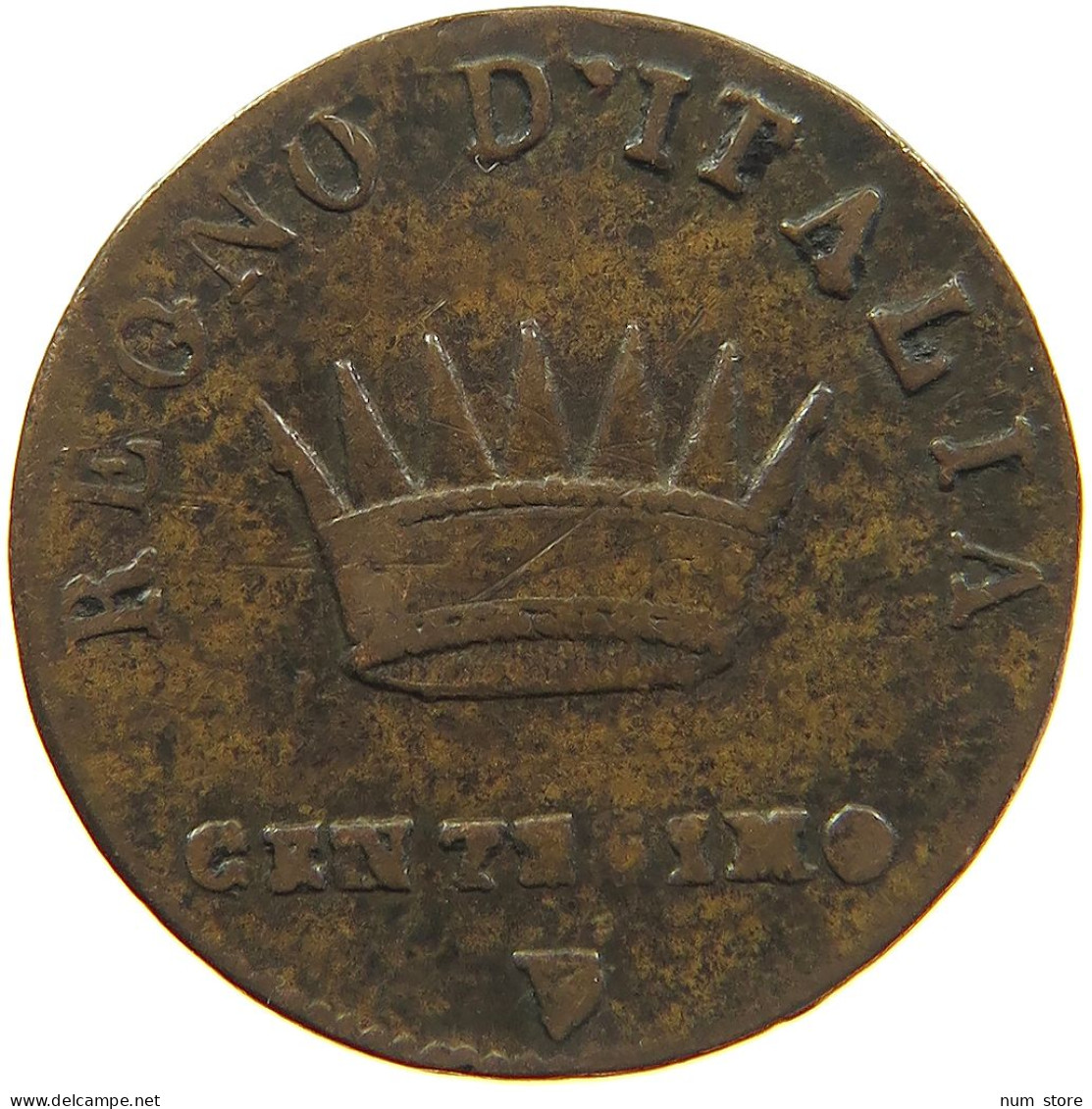 ITALY STATES CENTESIMO 1813 V NAPOLEON I. #s081 0597 - Napoleonic