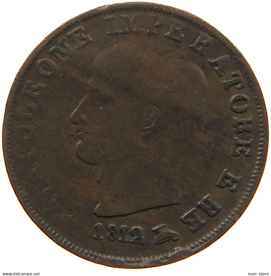 ITALY STATES CENTESIMO 1812 M NAPOLEON I. #s081 0591 - Napoleonische