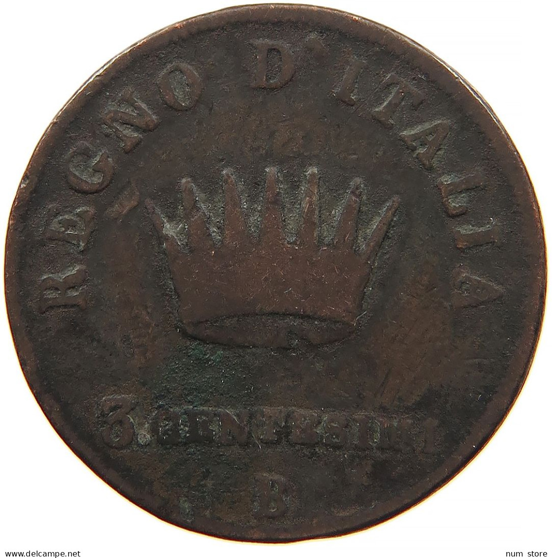 ITALY STATES 3 CENTESIMI 1810/00 B NAPOLEON I. #s084 0353 - Napoleonic