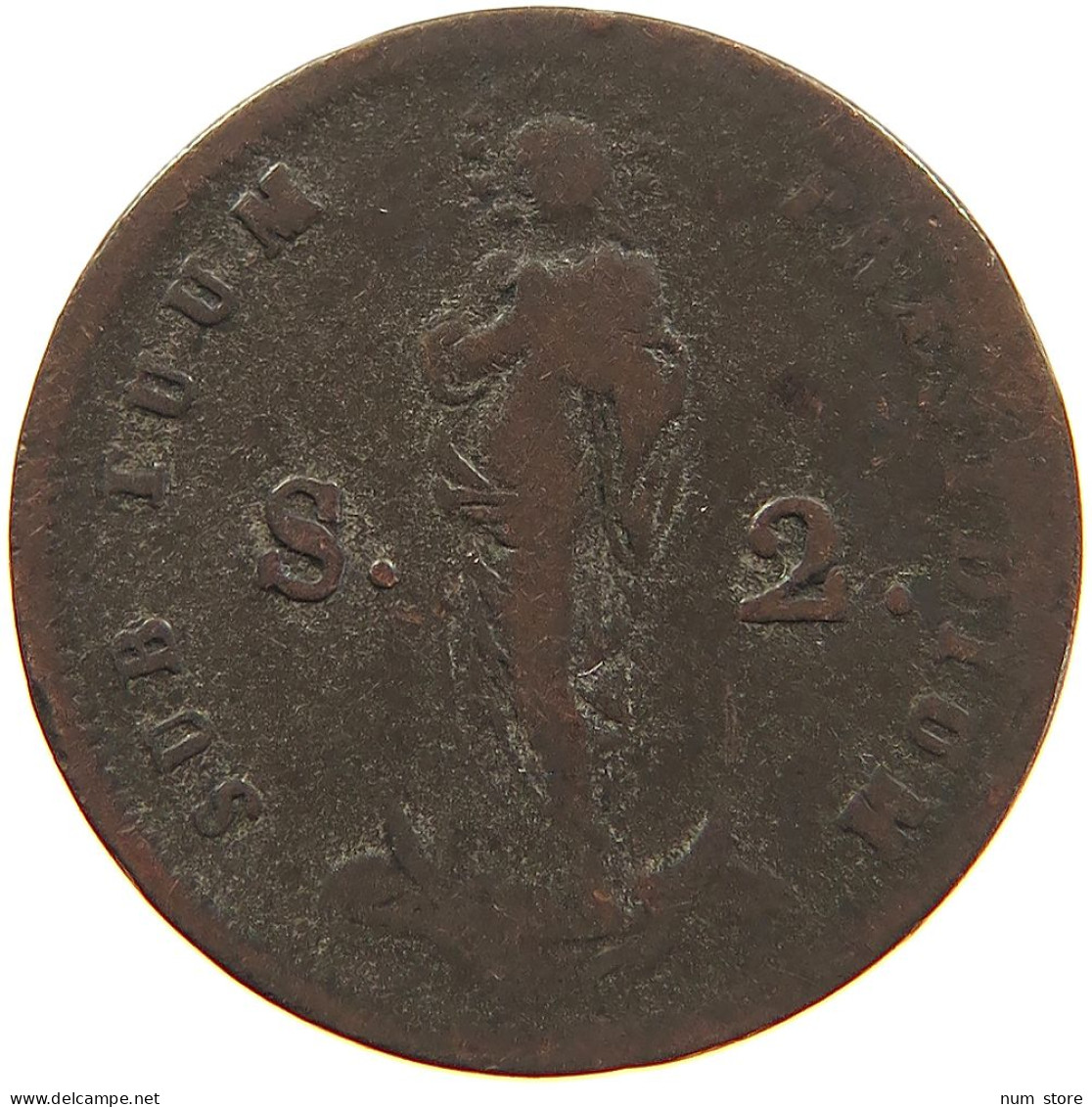 ITALY STATES 2 SOLDI 1814 GENUA #s081 0583 - Genes