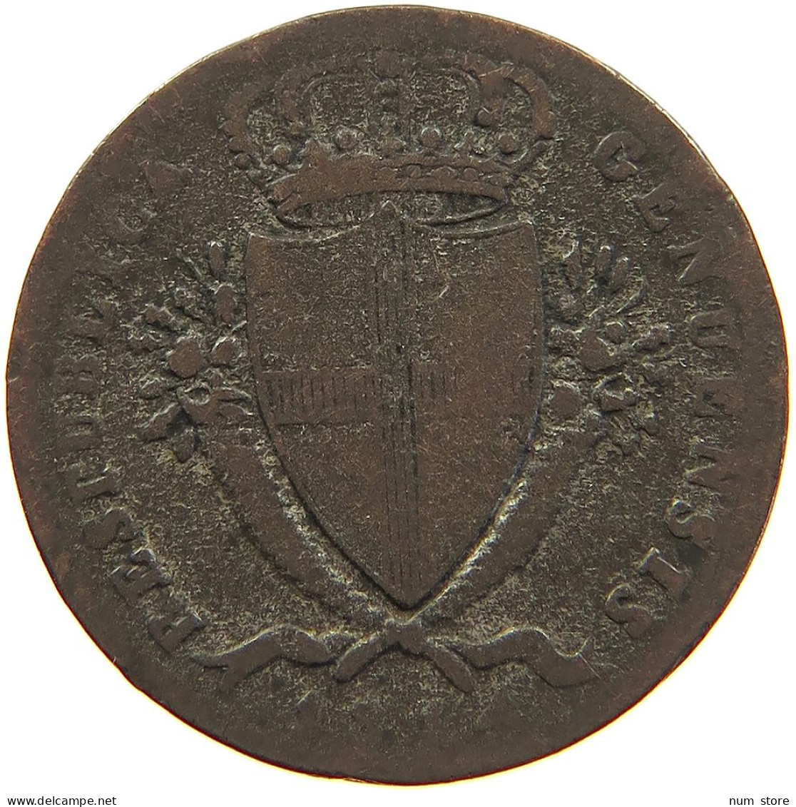 ITALY STATES 2 SOLDI 1814 GENUA #s081 0583 - Genes