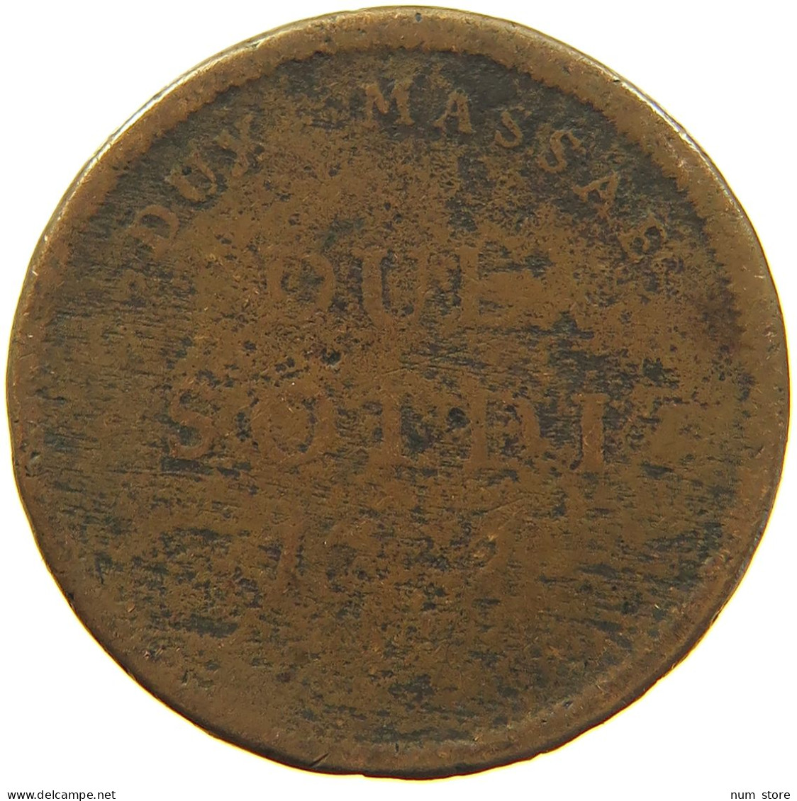 ITALY STATES 2 SOLDI 1792 MASSA CARRARA Maria Beatrice D'Este (1790-1796) #s081 0691 - Other & Unclassified