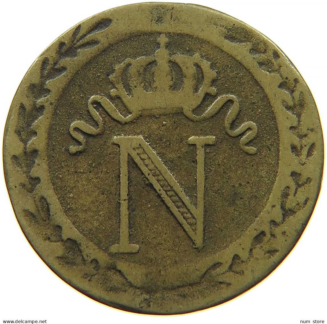 ITALY STATES 10 CENTESIMI 1809 A NAPOLEON I.  PERIOD RESTRIKE #s084 0231 - Napoleonic