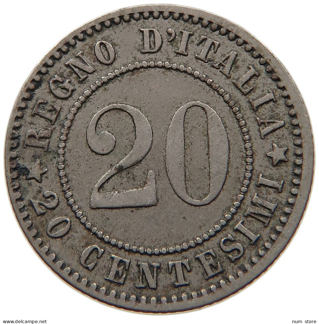 ITALY 20 CENTESIMI 1894 #s081 0267 - 1878-1900 : Umberto I.