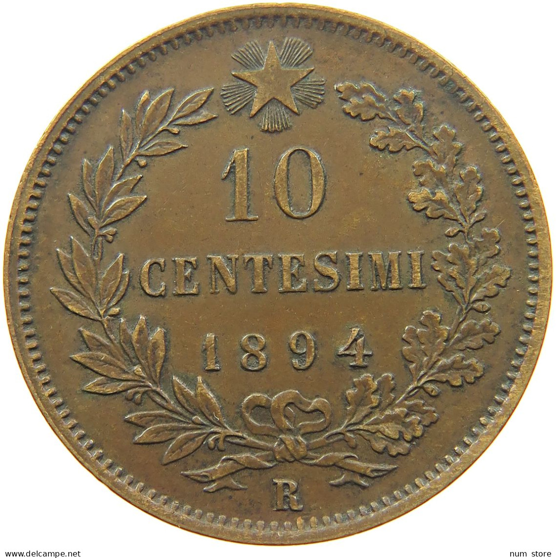 ITALY 10 CENTESIMI 1894 R #s082 0031 - 1878-1900 : Umberto I.