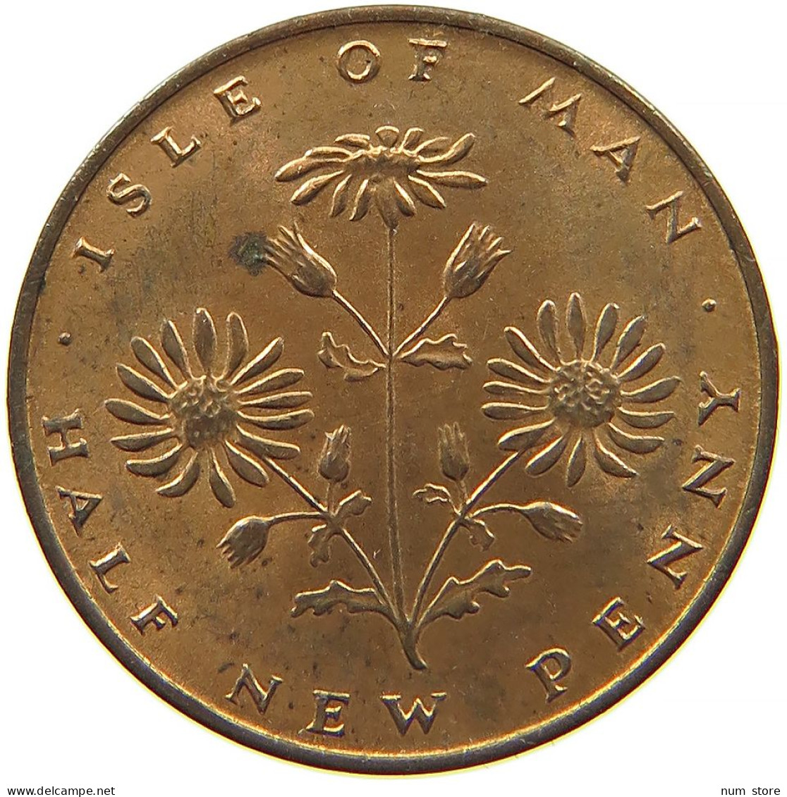 ISLE OF MAN 1/2 PENNY 1971 #s084 0017 - Isle Of Man