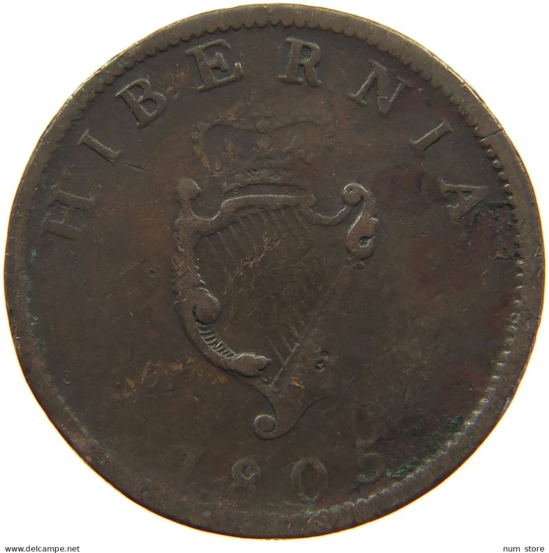 IRELAND HALFPENNY 1805 #s085 0199 - Irlande