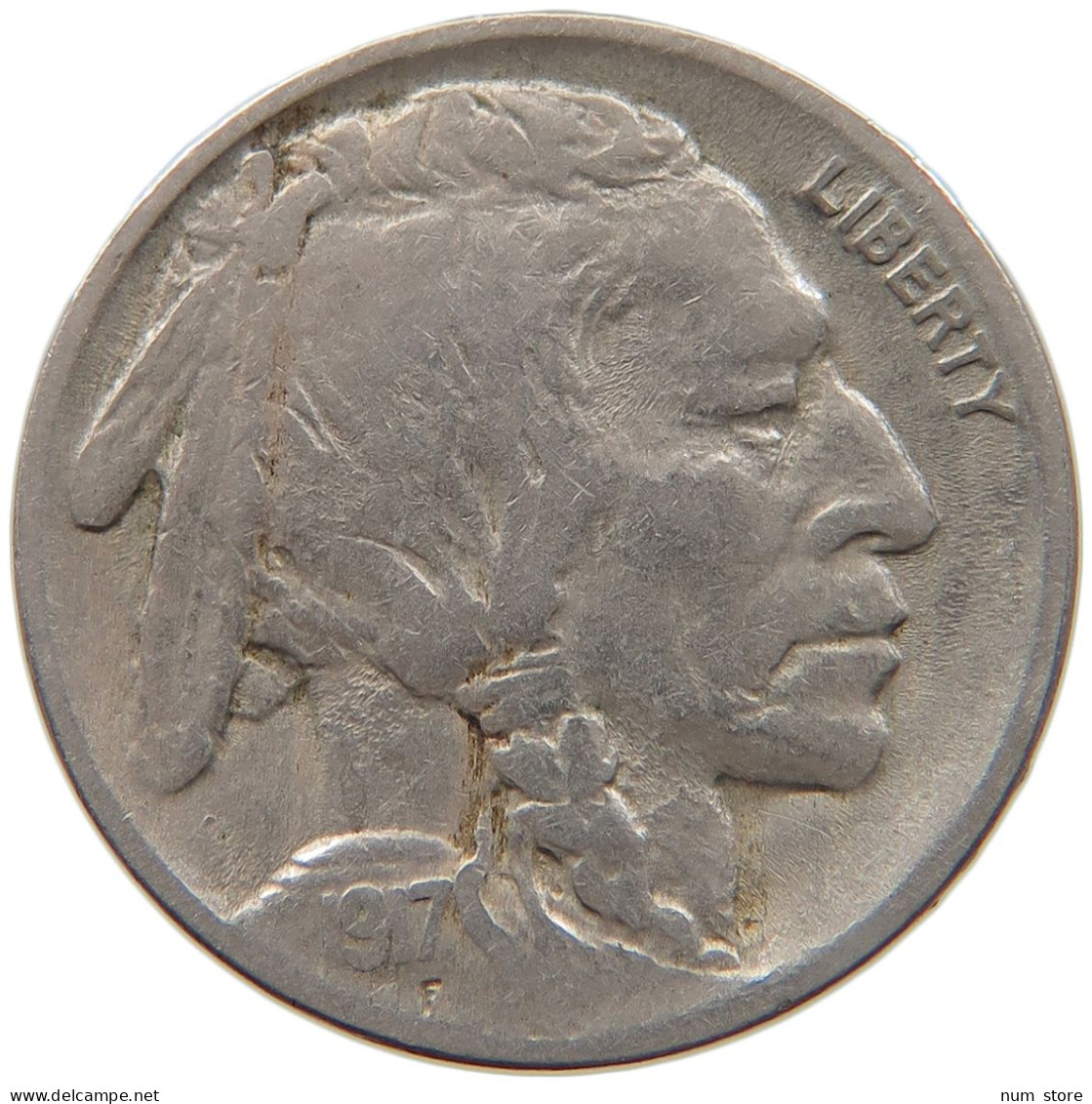 UNITED STATES OF AMERICA NICKEL 1917 BUFFALO #s087 0249 - 1913-1938: Buffalo