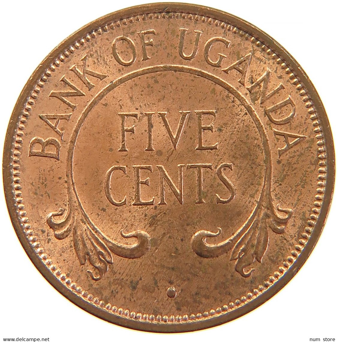 UGANDA 5 CENTS 1966 TOP #s083 0365 - Ouganda