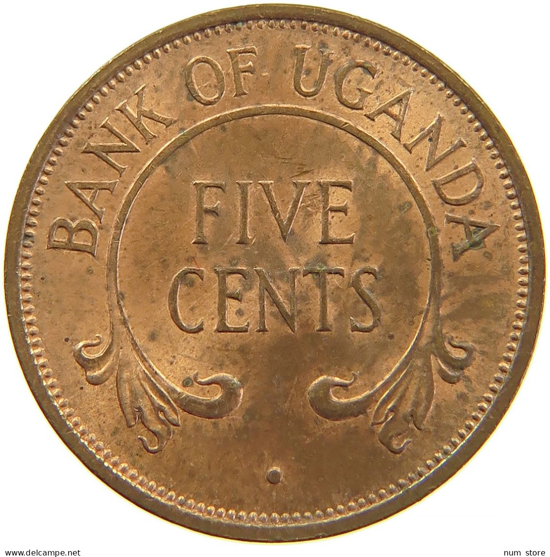 UGANDA 5 CENTS 1966 #s083 0237 - Oeganda