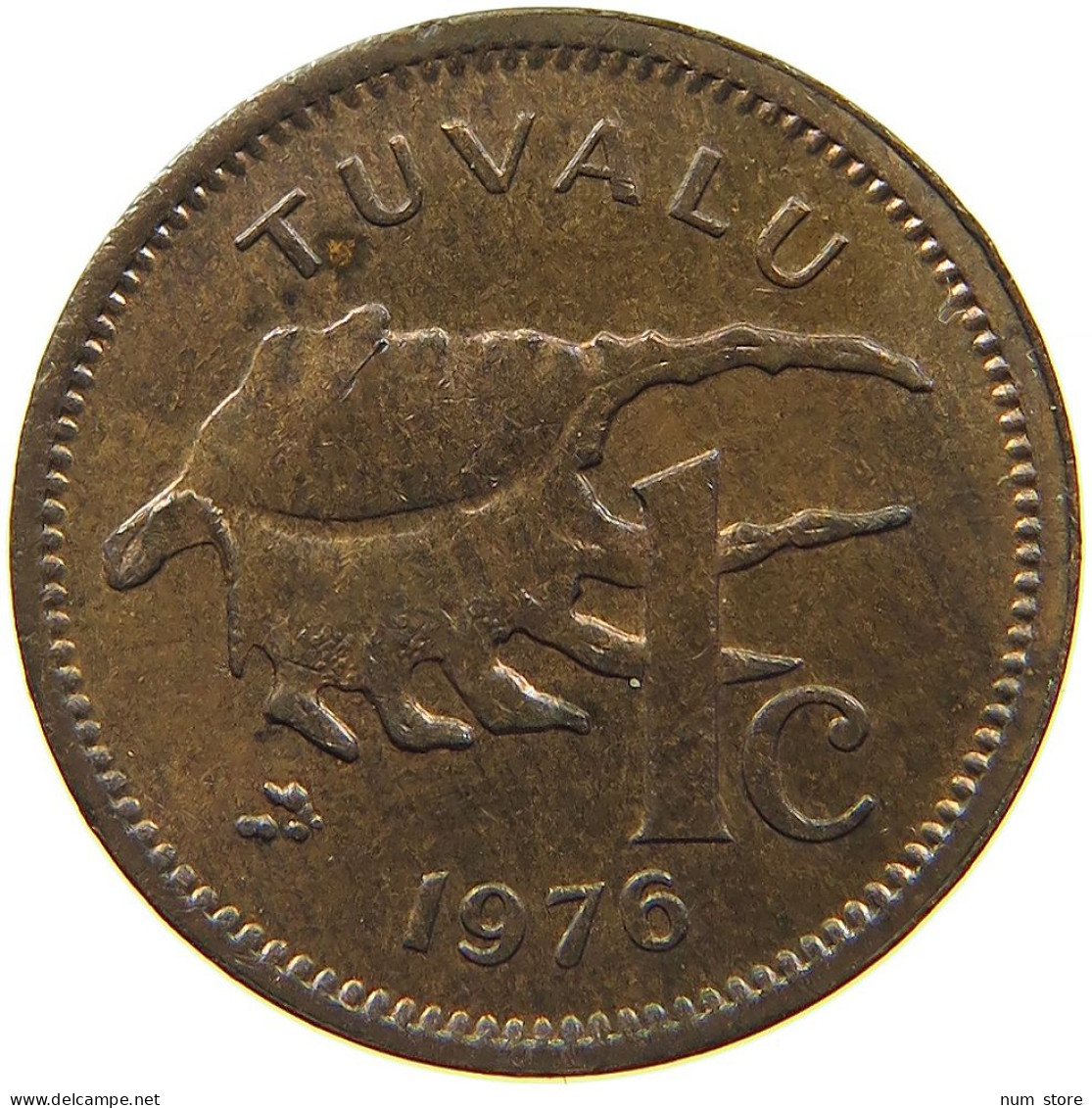 TUVALU 1 CENT 1976 #s084 0029 - Tuvalu