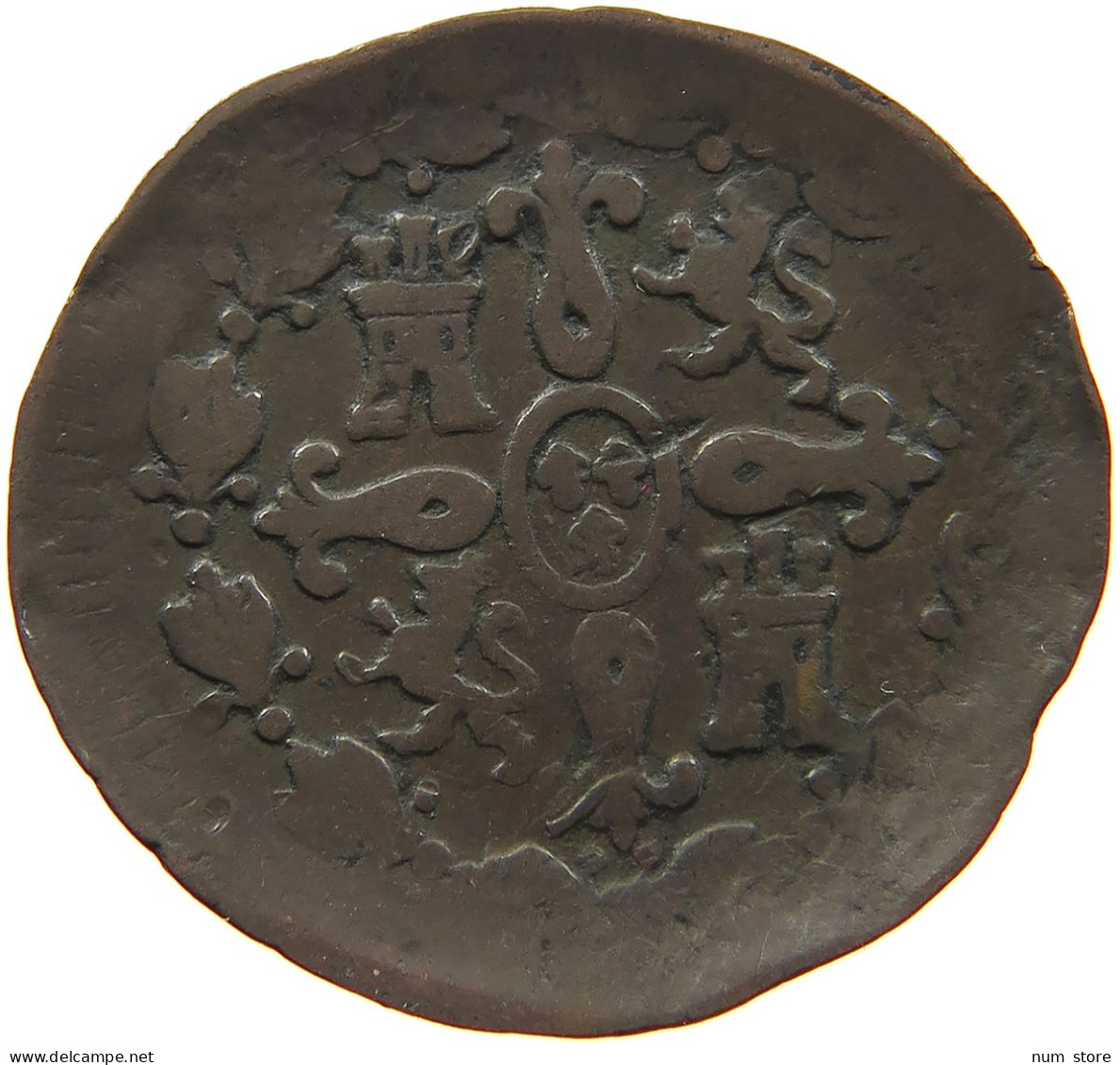 SPAIN 4 MARAVEDIS FERNANDO VII. #s082 0253 - First Minting