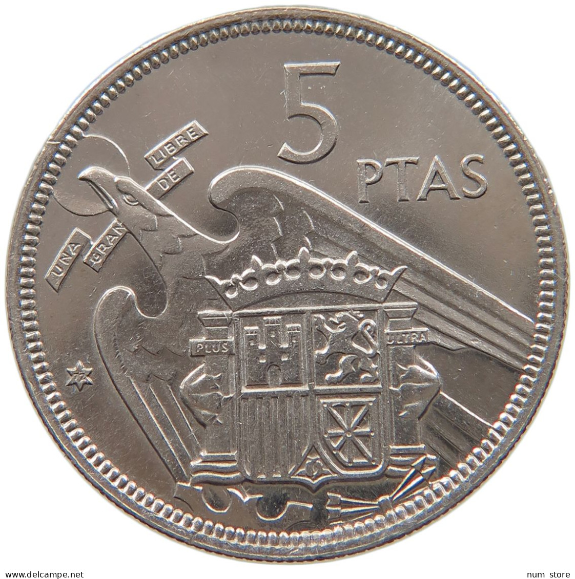 SPAIN 5 PESETAS 1957 72 #s087 0557 - 5 Pesetas