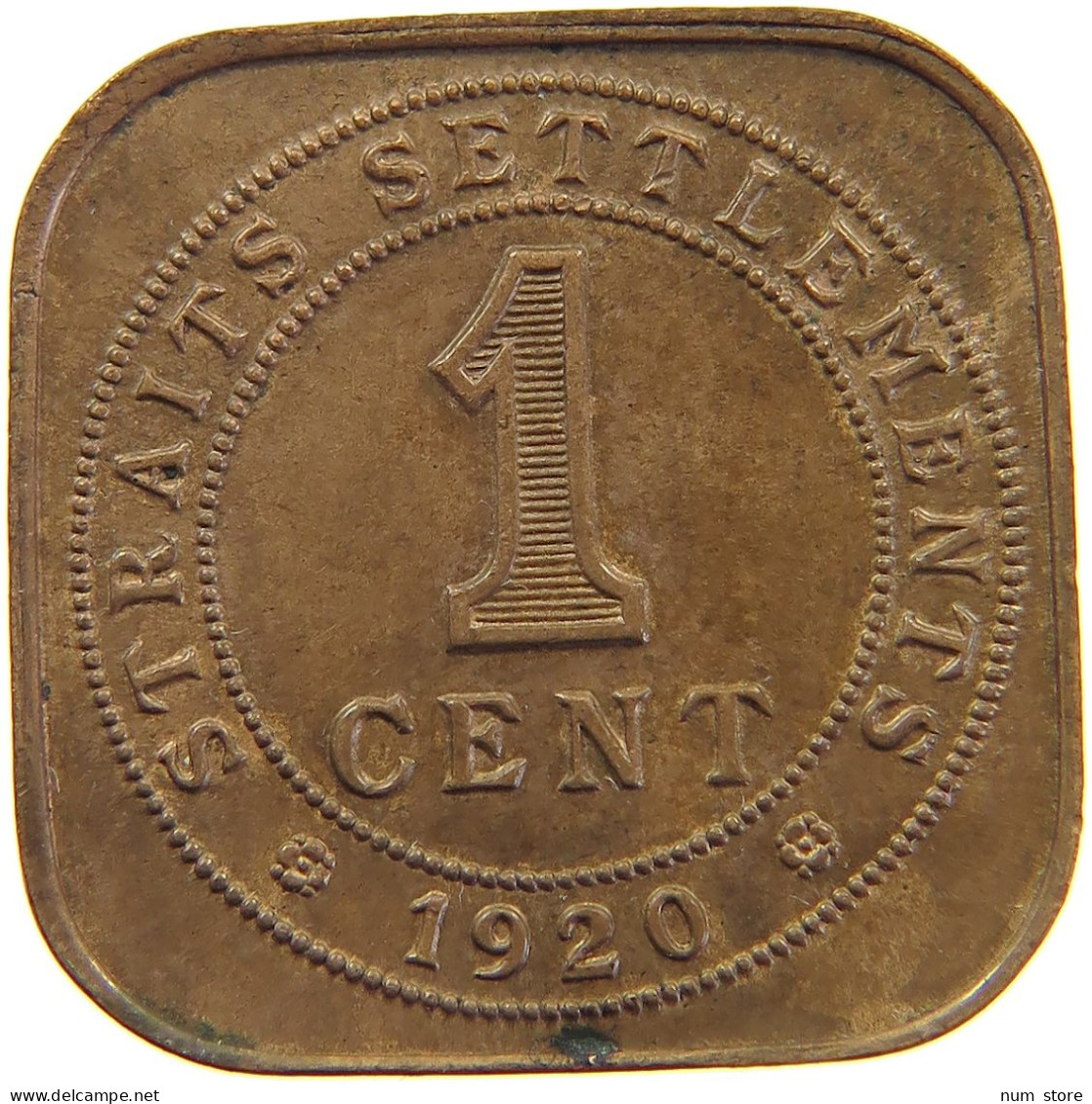 STRAITS SETTLEMENTS 1 CENT 1920 #s083 0103 - Colonias