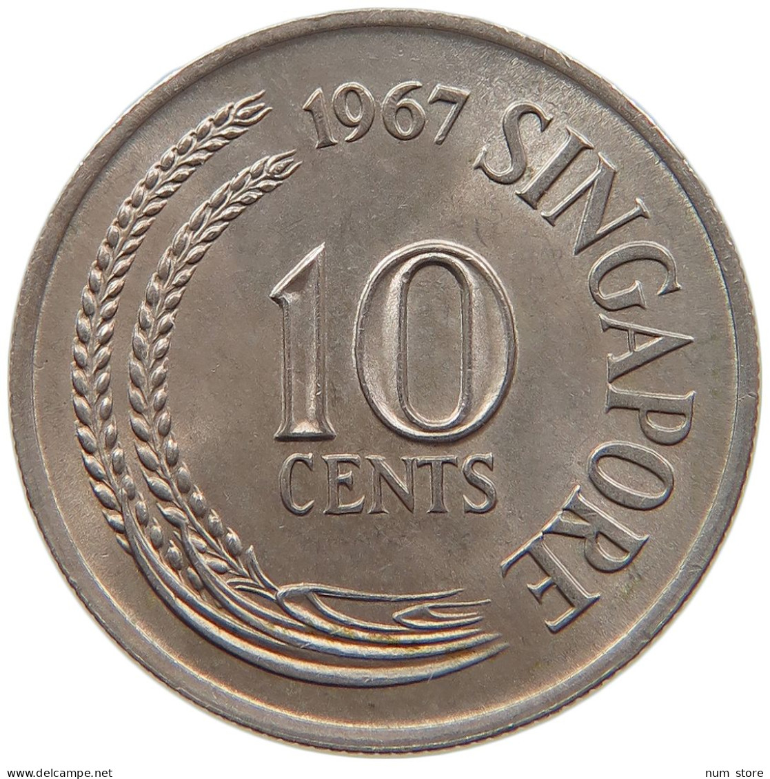 SINGAPORE 10 CENTS 1967 #s087 0081 - Singapour